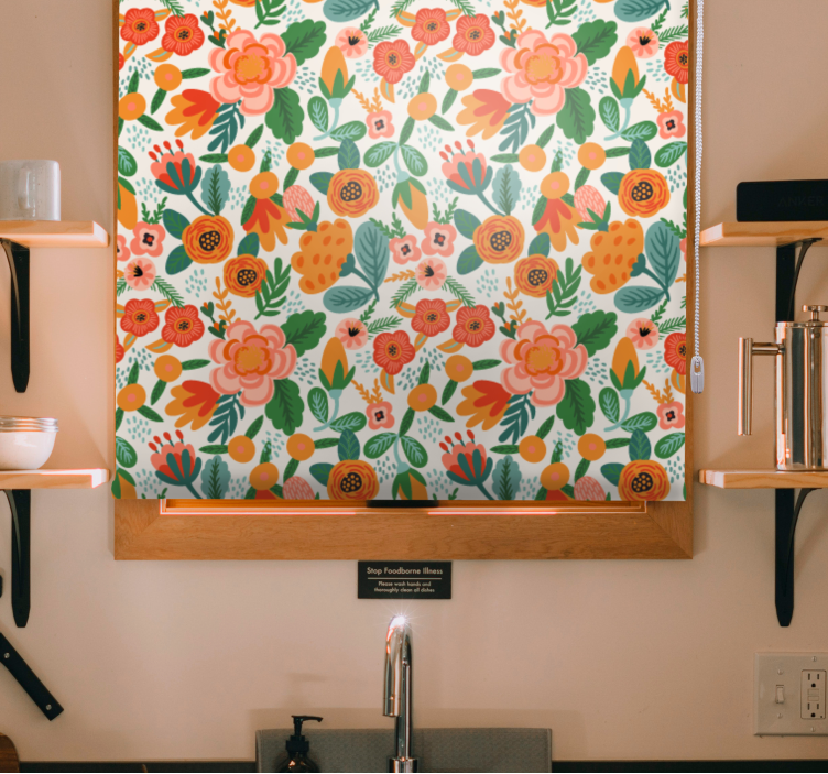 盲人花草的花卉排列设计 - TenStickers