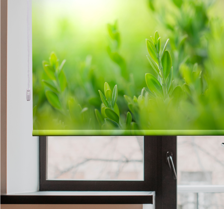 盲人花草生机盎然的绿意图像 - TenStickers