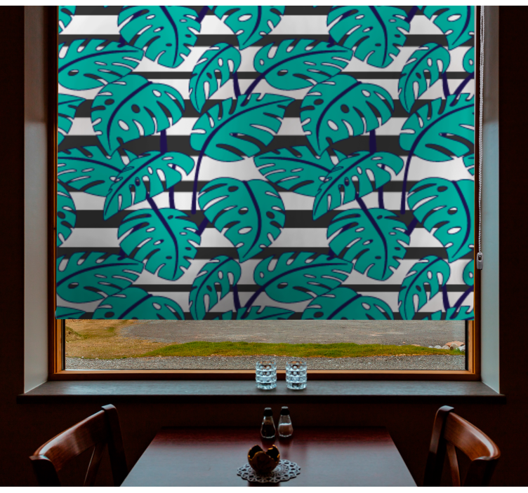 盲人花草呈现丰盛的叶片图案 - TenStickers