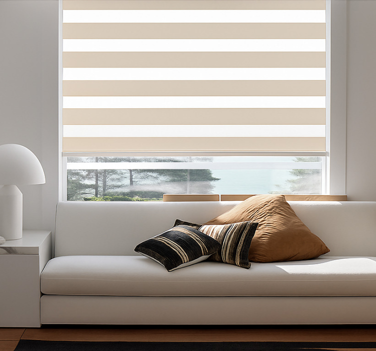 经典盲人 奶油色和白色水平 - TenStickers