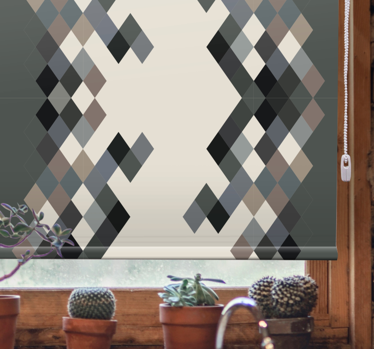 颜色深浅色块客厅卷簾 - TenStickers