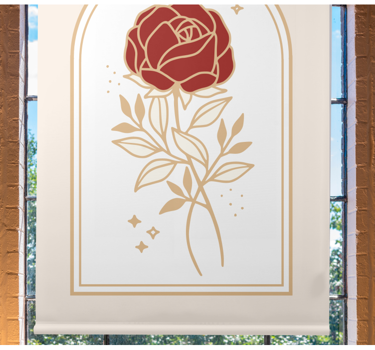 优雅的盲人米色拱形玫瑰 - TenStickers