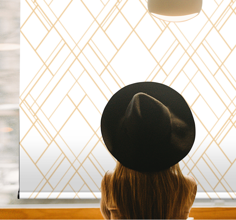 优雅的盲人几何金线设计 - TenStickers