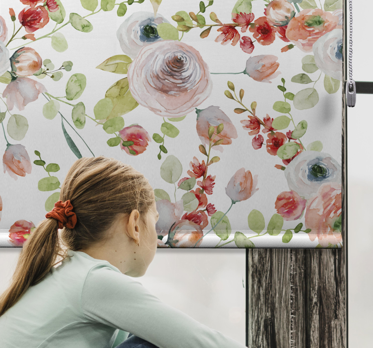 花枝经典卷簾 - TenStickers