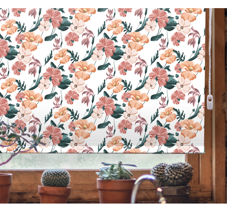 花卉印花“ziedi”白色百叶窗 - TenStickers