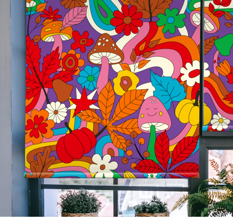 有趣的盲人体验多彩蘑菇幻想 - TenStickers