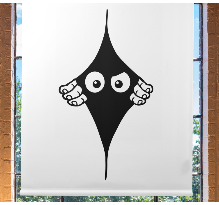 有趣的单色偷看眼睛卷帘 - TenStickers