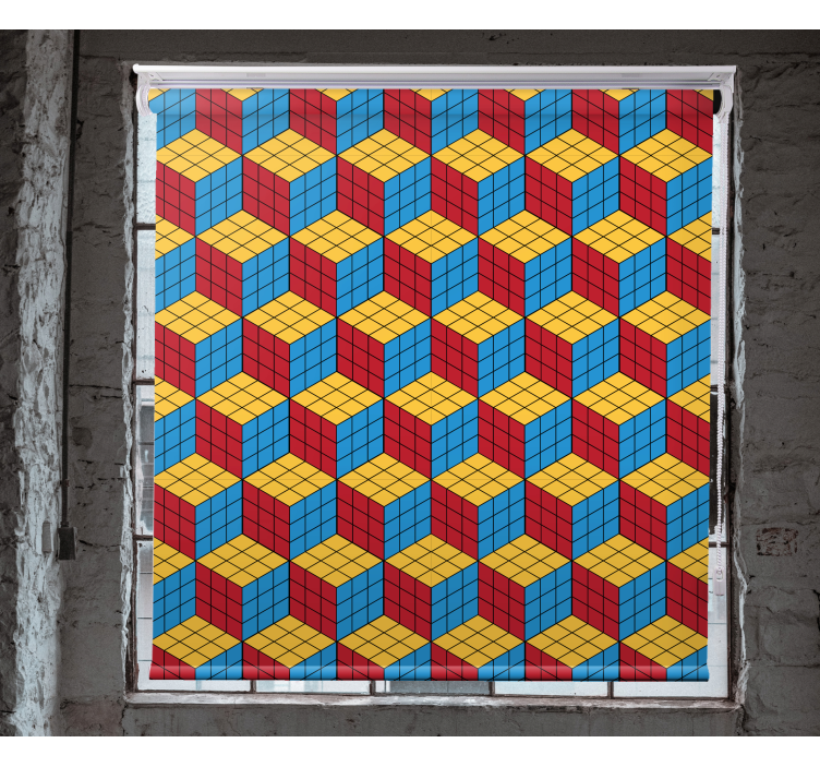 极客盲色彩立方体图案 - TenStickers