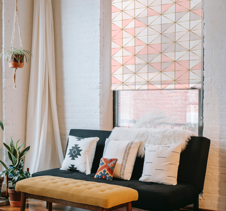 地理钻石纹理和图案卷簾 - TenStickers