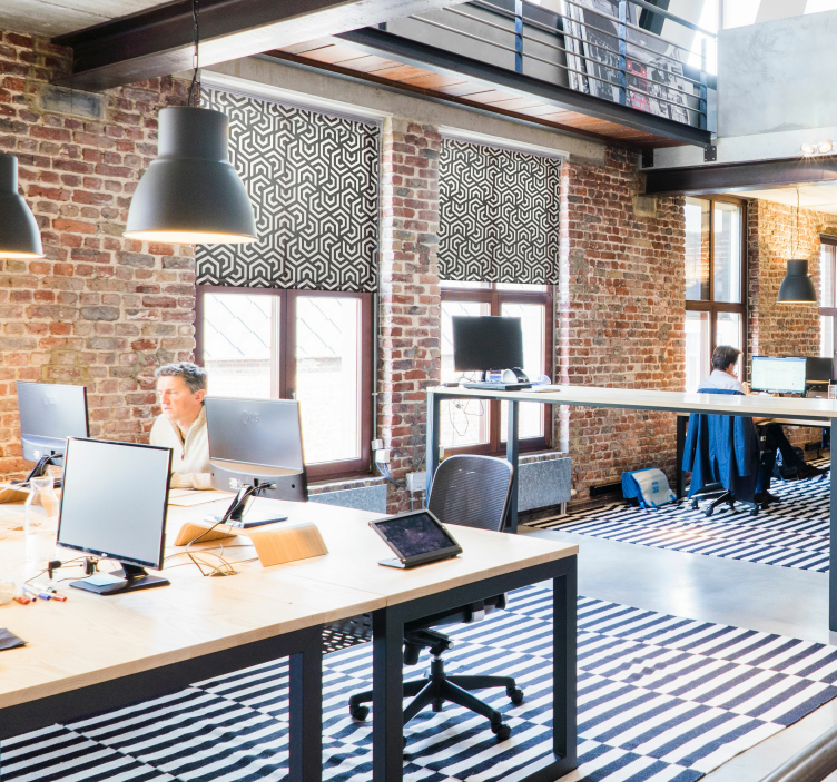 几何催眠图案窗帘现代百叶窗 - TenStickers