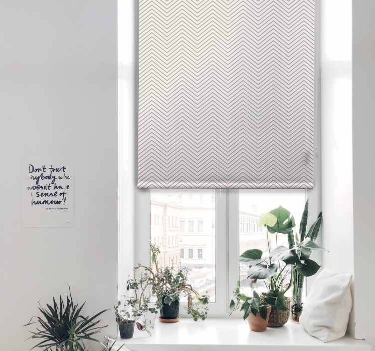 灰色线条仿古卷帘 - TenStickers