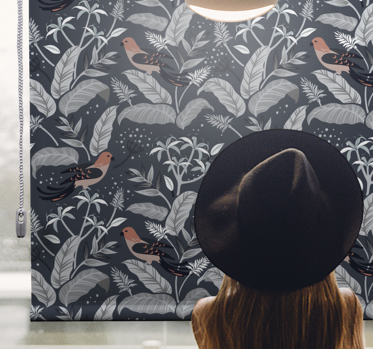 小鸟花卷簾 - TenStickers