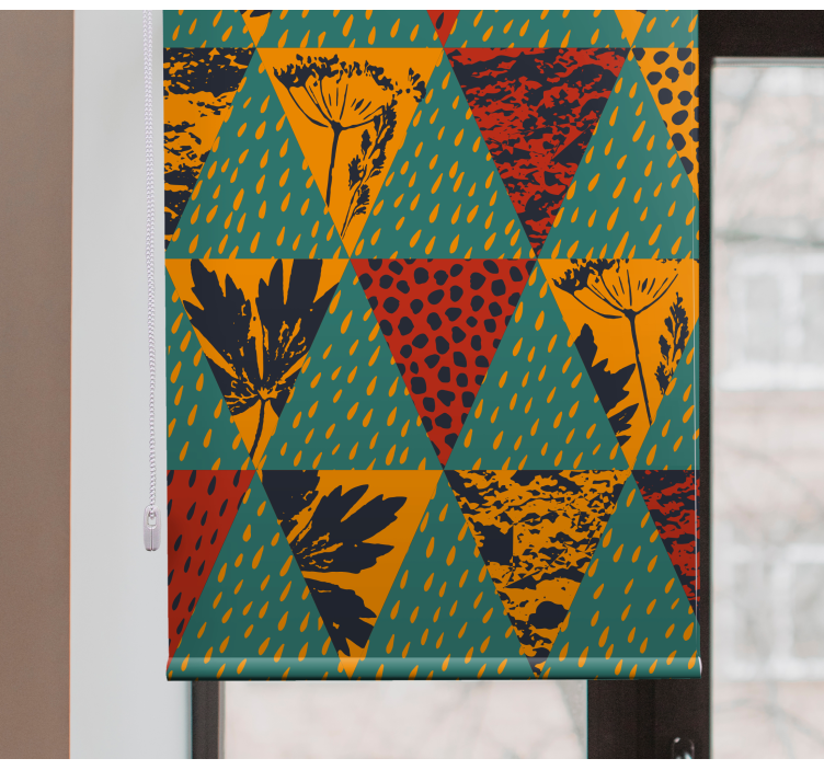 现代盲人几何花卉图案 - TenStickers