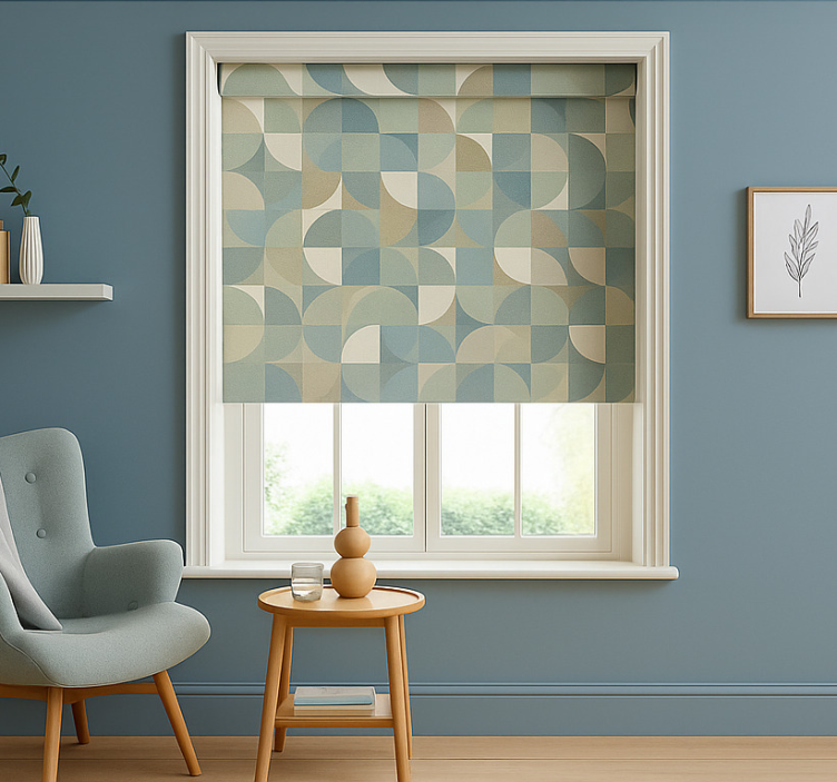 现代盲人 绿色抽象形式 - TenStickers