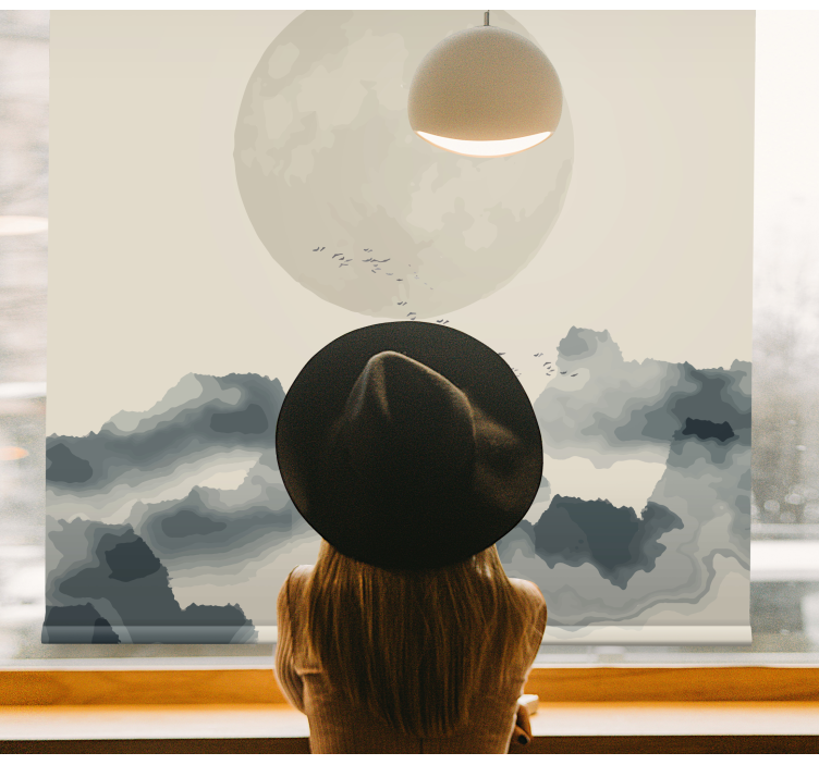 现代盲人月光云景 - TenStickers