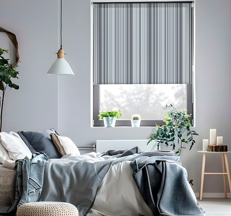 现代卷簾 灰线 - TenStickers