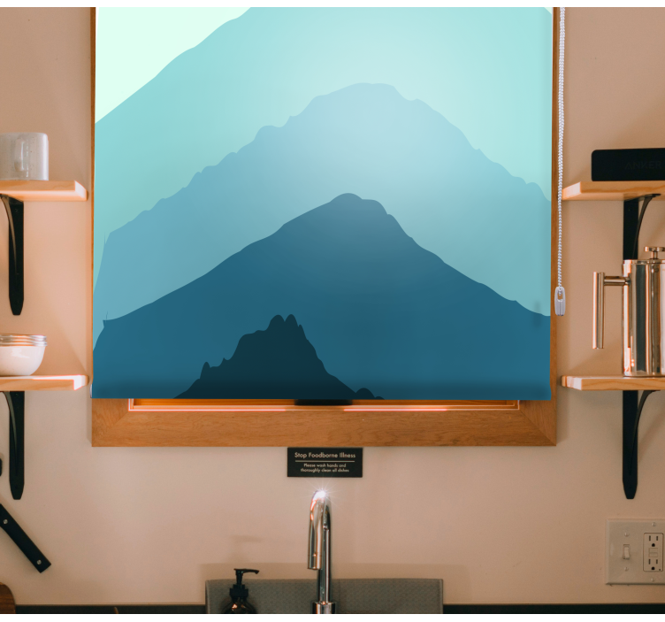 范围被子白色和蓝色现代百叶窗 - TenStickers