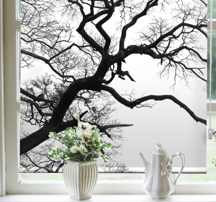 单木枝断裂卷簾画 - TenStickers