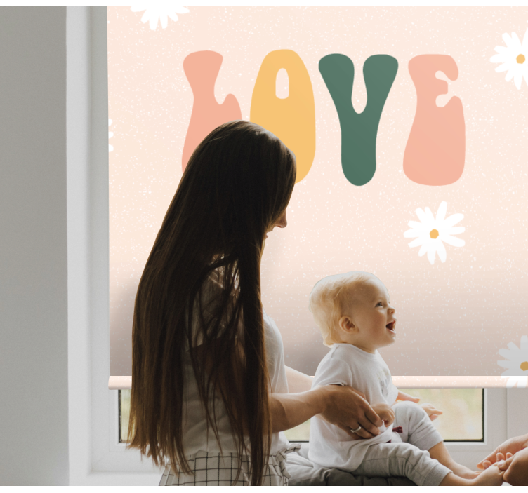 盲目用文字爱之花卉图案 - TenStickers