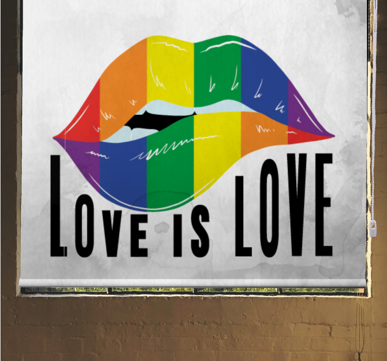 盲目用文字彩虹唇妆 - TenStickers