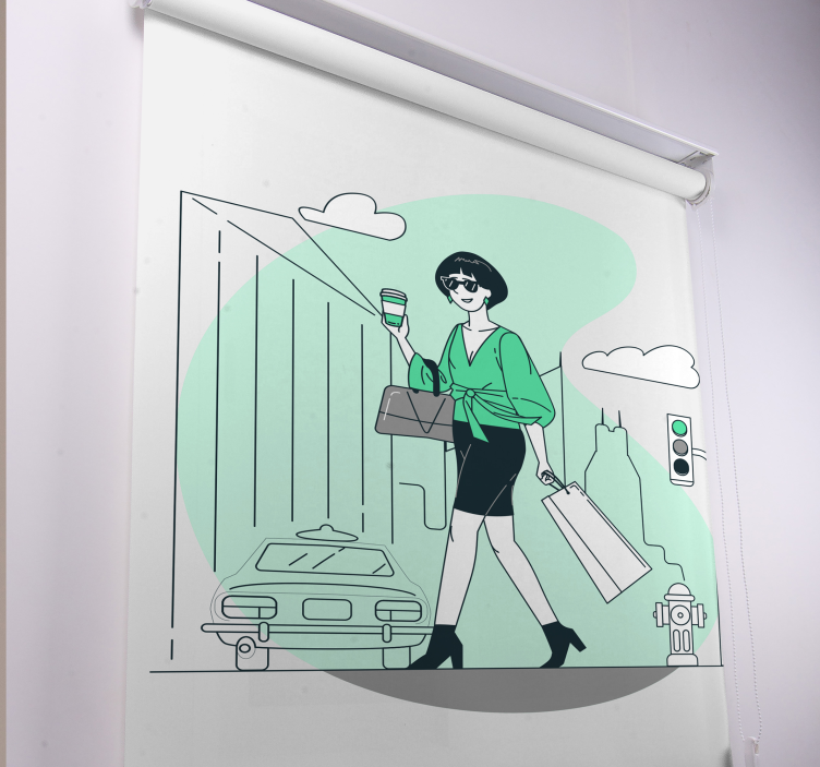 卷簾目用文字 时尚都市生活 - TenStickers