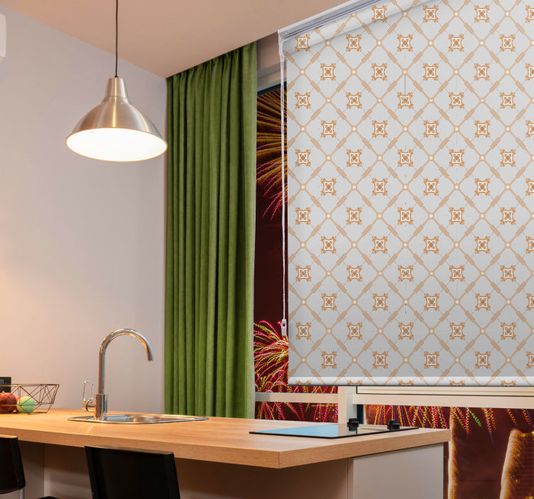 瓷砖风格菱形纹理和图案卷簾 - TenStickers