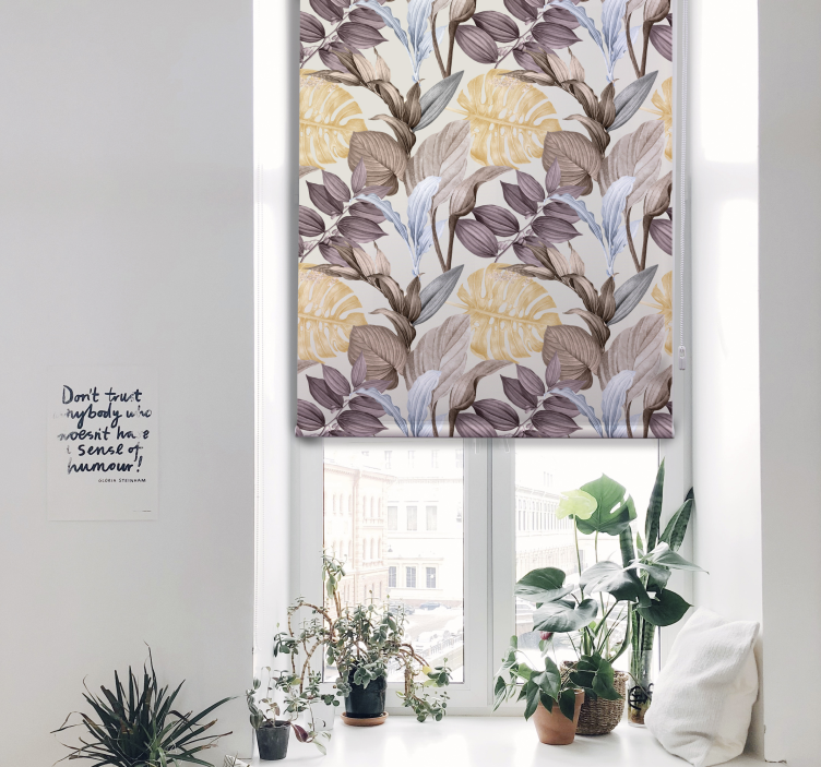 热带植物 xxl 花 卷簾 - TenStickers