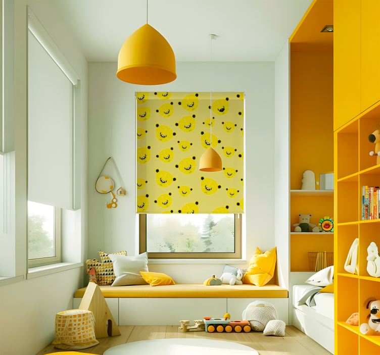 黄卷簾 熊图案 - TenStickers