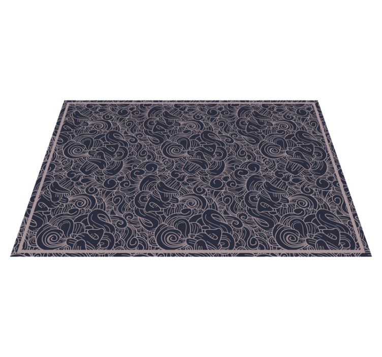 乙烯基餐垫贴图旋转线条图案 - TenStickers