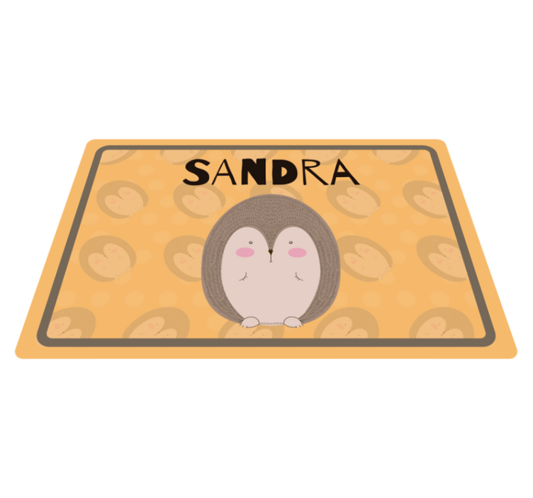 乙烯基儿童餐垫可爱刺猬艺术设计 - TenStickers