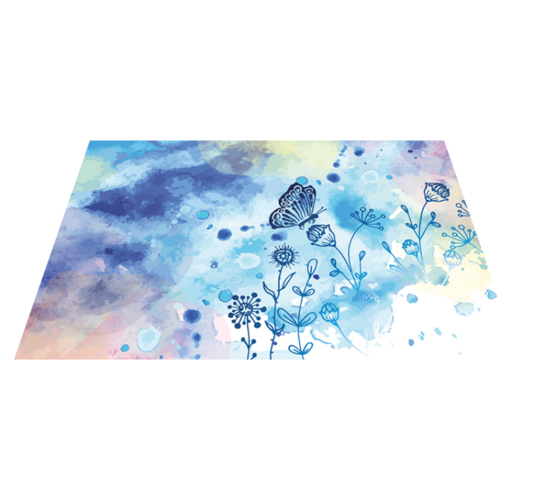 乙烯基餐垫原版蝴蝶花卉图案 - TenStickers
