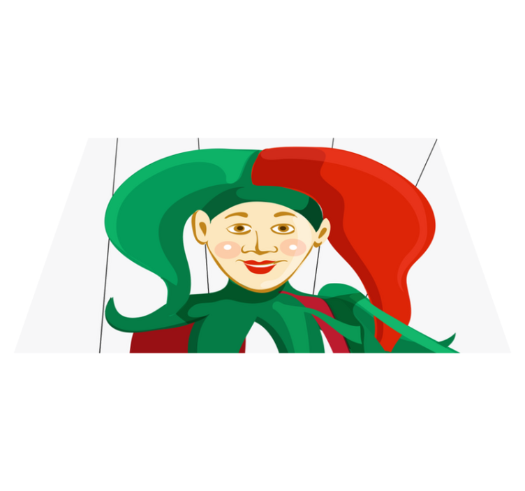 乙烯基餐垫原版小丑角色插图 - TenStickers