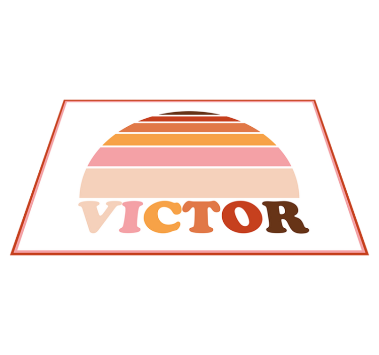 乙烯基餐垫品牌可定制姓名餐垫 - TenStickers