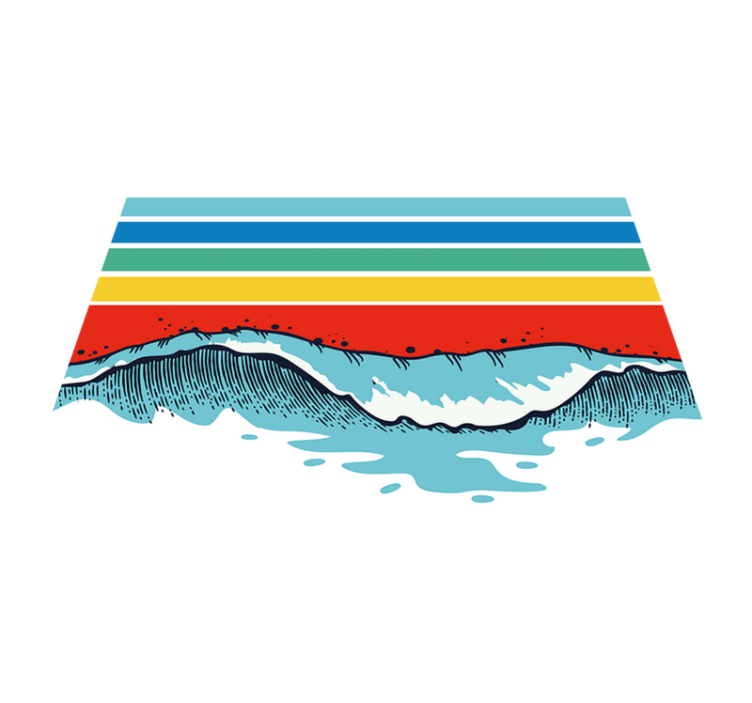 乙烯基餐垫波浪图案桌布 - TenStickers