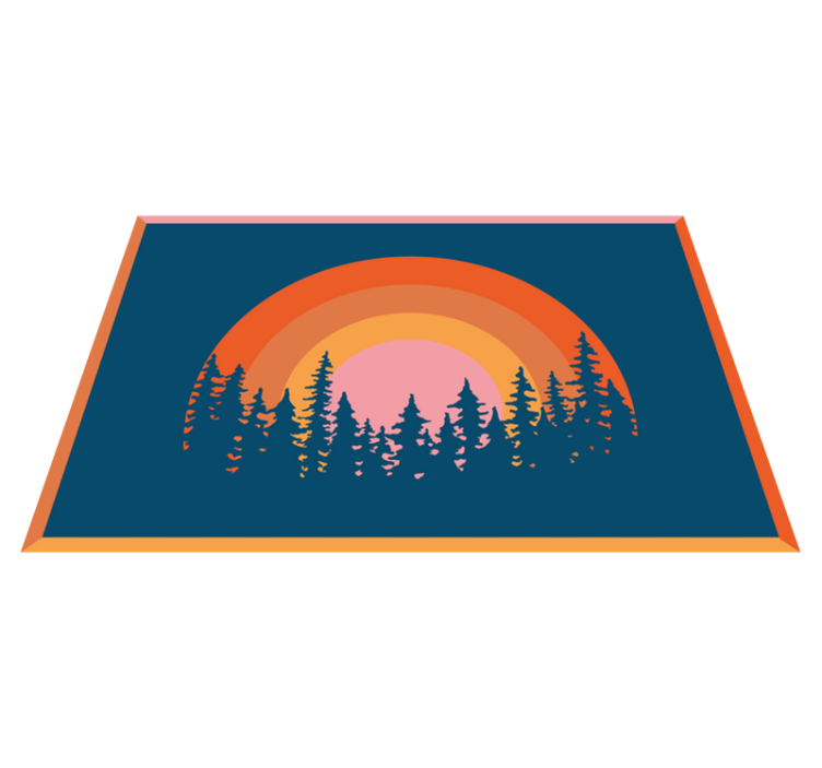 乙烯基餐垫原版生动彩虹风景 - TenStickers