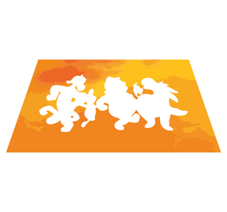 乙烯基儿童餐垫趣味角色轮廓 - TenStickers