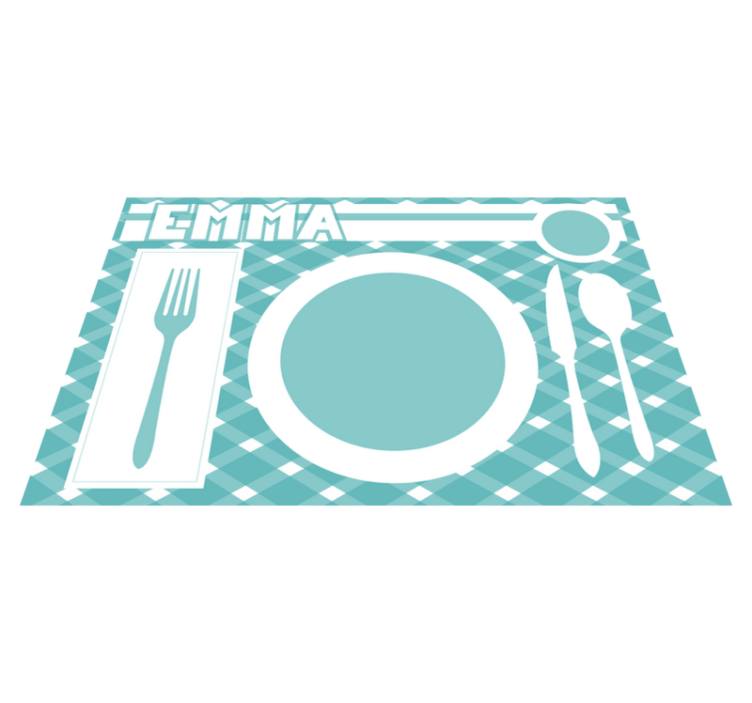 乙烯基餐垫品牌个性化餐垫 - TenStickers