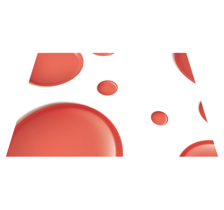 红色现代圆圈红色餐垫 - TenStickers