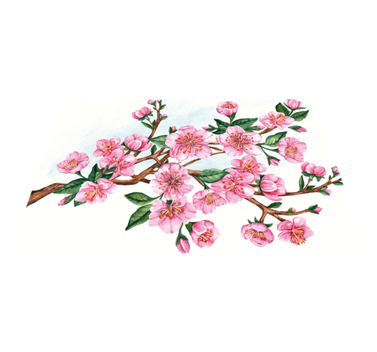 乙烯基餐垫原版优雅花卉碗 - TenStickers