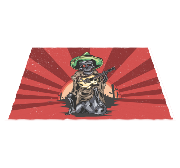 餐垫 骷髅玛利亚奇音乐家 - TenStickers