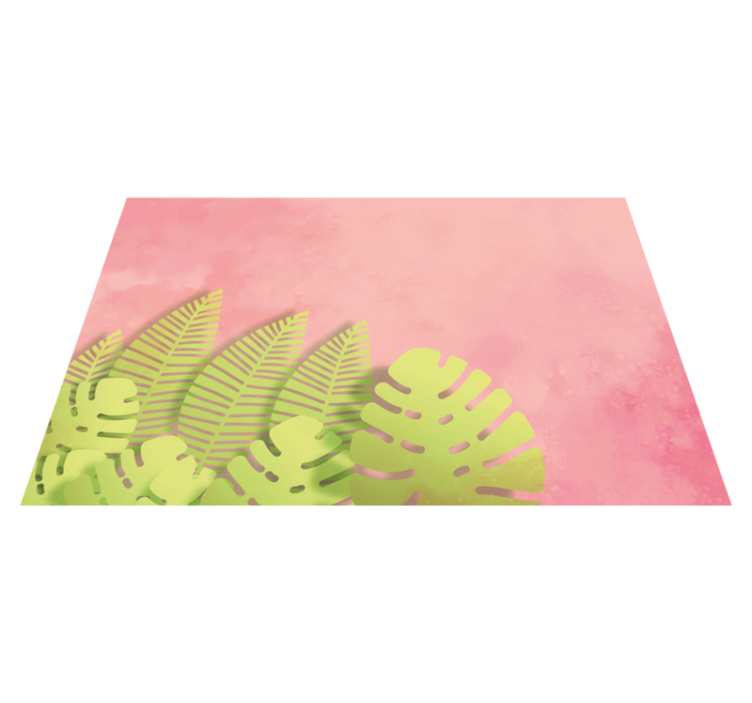 乙烯基餐垫原版植物叶子排列 - TenStickers