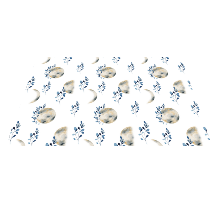 月相印花矩形乙烯基餐垫 - TenStickers