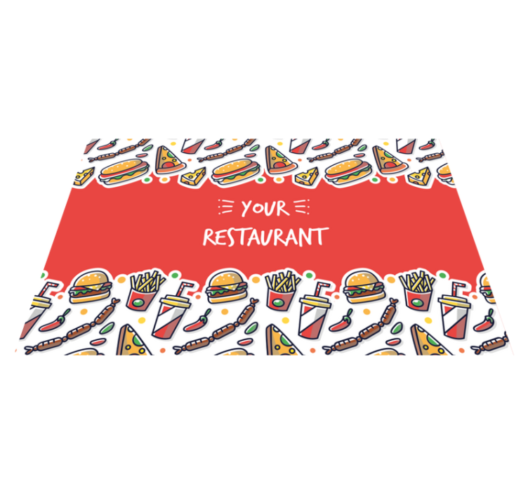 乙烯基餐垫原版美食主题艺术作品 - TenStickers