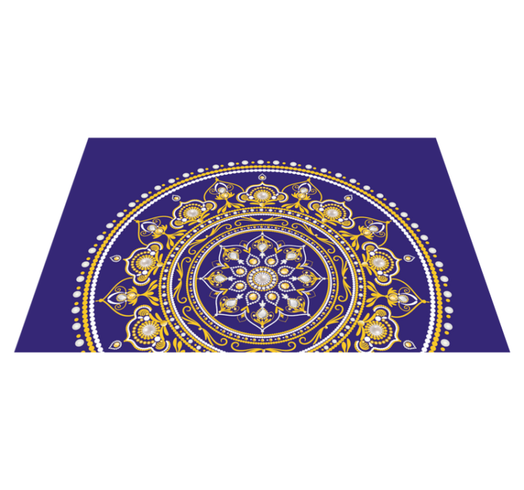 乙烯基餐垫原版精美金色曼陀罗 - TenStickers