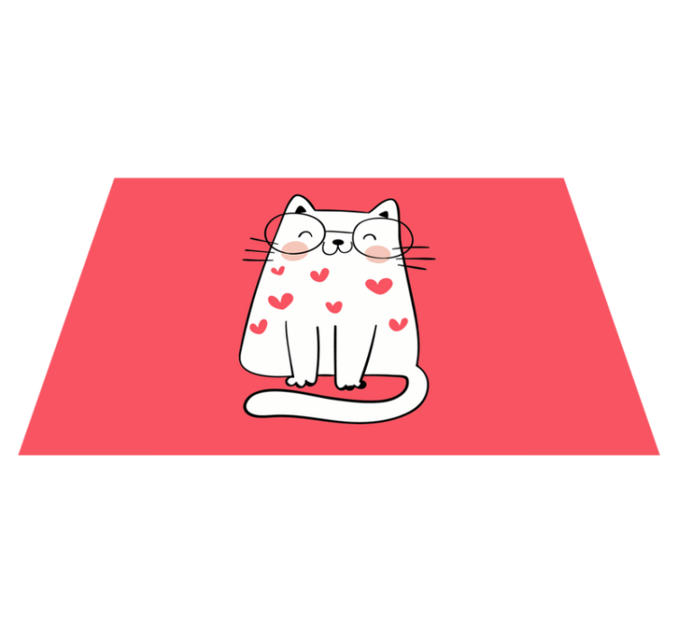 乙烯基儿童餐垫可爱猫咪角色 - TenStickers