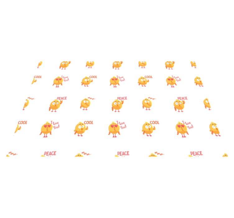 乙烯基儿童餐垫可爱小鸡图案 - TenStickers