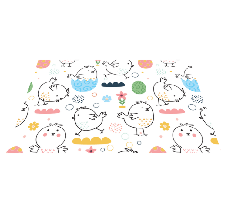 乙烯基儿童餐垫可爱小鸟图案 - TenStickers