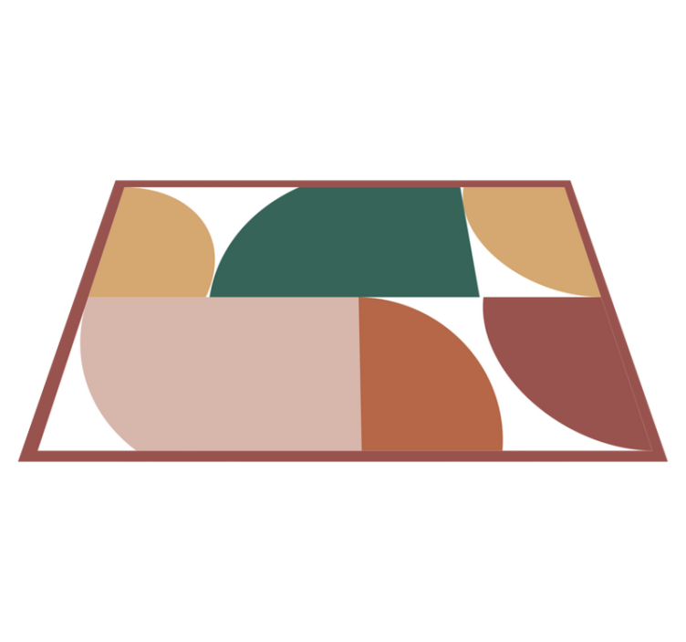 乙烯基餐垫几何色块设计 - TenStickers