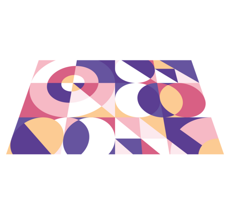 乙烯基餐垫几何色彩排列 - TenStickers