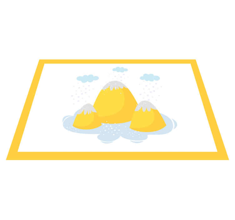 乙烯基儿童餐垫黄山插图 - TenStickers